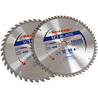 2pc 300mm 12 Inch TCT Circular Saw Blades 40 & 60 Teeth With Reducers (CT2522)