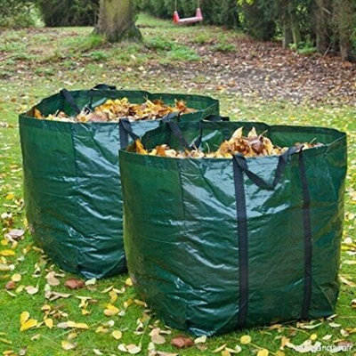 2pc 55L Garden Waste Bags - Heavy Duty Bags Large Refuse Sacks with ...