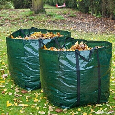 2pc 55L Garden Waste Bags - Heavy Duty Bags Large Refuse Sacks with Handles