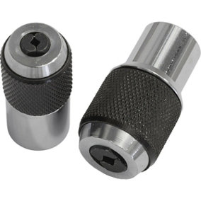 2pc Adjustable Tap Socket Set - 3/8" Square Drive - Carbon Steel Threading Bits