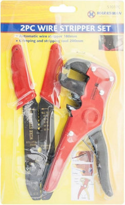 2Pc Automatic Adjustable Wire Stripper Plier Cutter And Crimping Tool Set