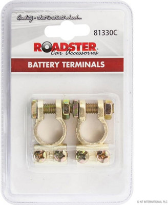 2Pc Battery Terminals Quick Release Connectors Brass Car Caravan Van Truck