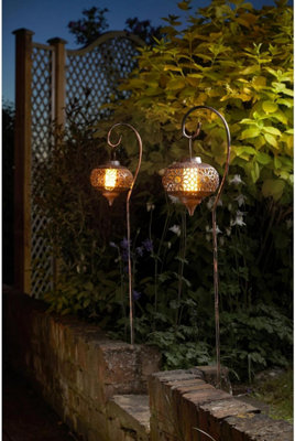 2pc Damasque Solar LED Lantern Stake Lights - 3