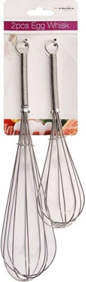 2Pc Egg Whisk 8 And 10 Inch Set Mixing Utensil Whisker