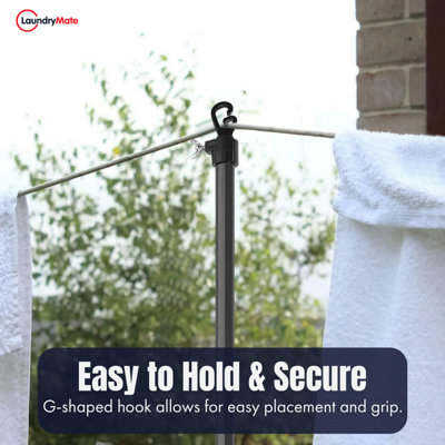 2pc Extending Clothes Line Prop Pole Set