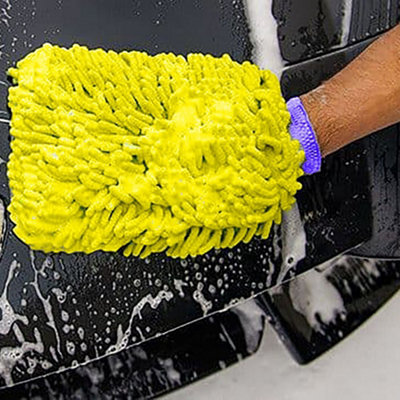 2pc Goodyear 2in1 Noodle Car Wash Mitt Microfibre Defogging Cleaning Polishing - 3