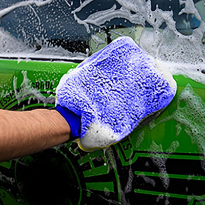 2pc Goodyear 2in1 Noodle Car Wash Mitt Microfibre Defogging Cleaning Polishing - 5