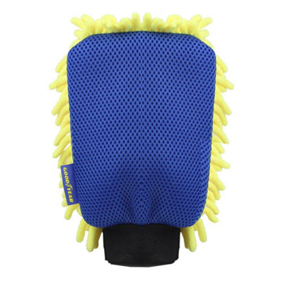 2pc Goodyear 2in1 Noodle Car Wash Mitt Microfibre Defogging Cleaning Polishing - 6
