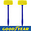 2pc Goodyear Windscreen Wonder Microfibre Cleaning Defogging Pad Long Handle