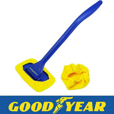 2pc Goodyear Windscreen Wonder Microfibre Cleaning Defogging Pad Long Handle - 9