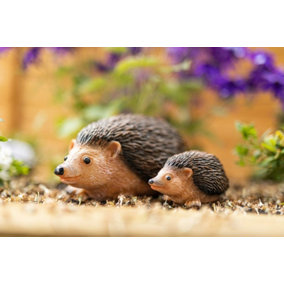 2pc Hedgehog Garden Ornaments Set