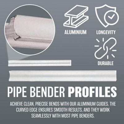 2pc Pipe Bender Guides Aluminium Profiles 15mm 22mm Plumbing Copper Tubes - 6