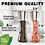 2pc Salt & Pepper Grinder with Glass Body and Stainless Steel Grinder 180ml