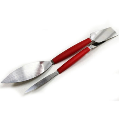 2Pc Small Tool Leaf & Square Set Trowel Pointing Large Finishing ...