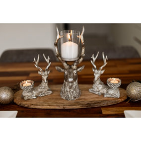 2pc Stag Tealight Candle Holders