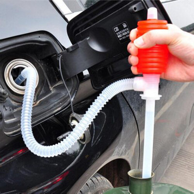 2Pc Syphon Pump Set Petrol Diesel Car Lorry Van Extractor Liquid Siphon Gasoline