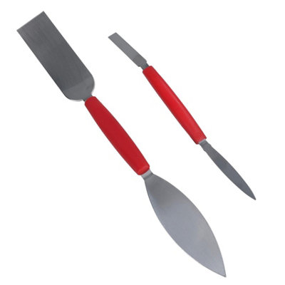 2pc Trowel + Square Leaf Profiling Tools Triangular Plasterers Plaster Pointing