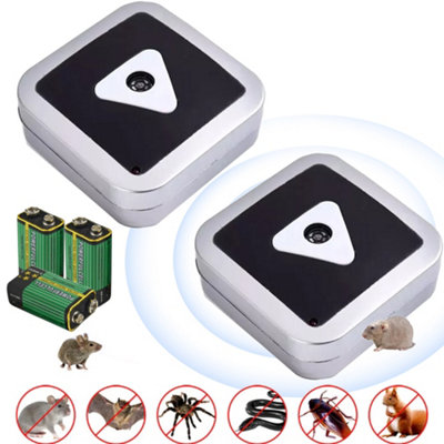 2pc Ultrasonic Mouse Repeller Rat Rodent Insect Spider Repellent with ...