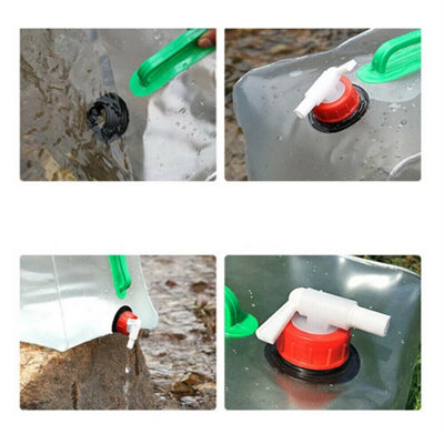 2PCS 20Litre Portable Water Carrier Container Collapsible With Tap ...