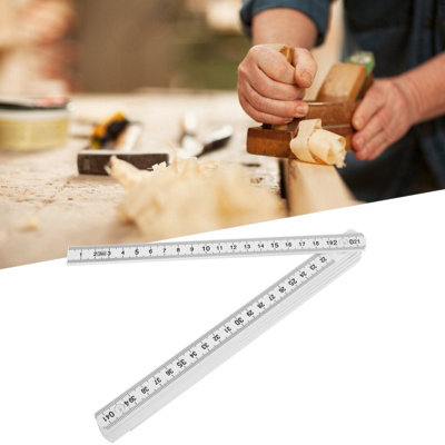 2Pcs 2m Lightweight Folding Carpenter Ruler - Compact Measuring Tool for Woodworking