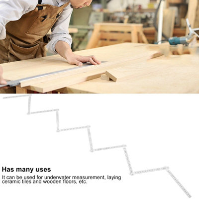 2Pcs 2m Lightweight Folding Carpenter Ruler - Compact Measuring Tool ...