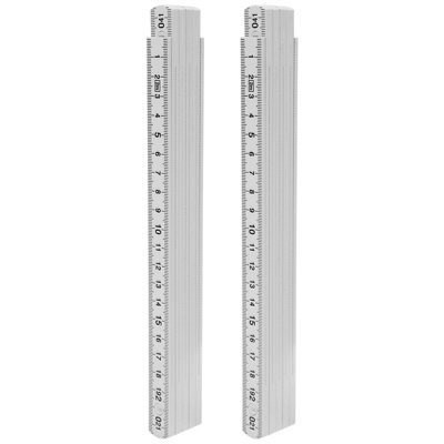 2Pcs 2m Lightweight Folding Carpenter Ruler - Compact Measuring Tool ...