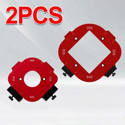 2Pcs 4-in-1 Aluminum Alloy Woodworking Corner Radius Router Jig