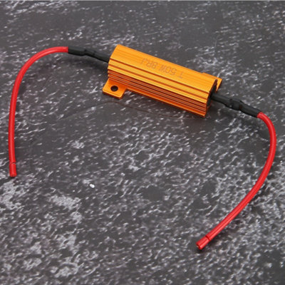 2Pcs 50W 8ohm Wirewound Load Resistor Decoder Fix LED Bulbs Hyper Flash Turn Signal Blinker