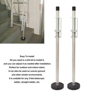 2pcs Adjustable Ladder Leveler - 60cm for Stabilizing Ground and Platform Support