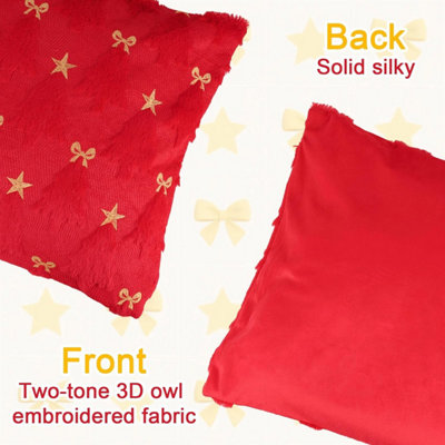 Sparkle Red Christmas Tree Sequin Pillow Covers | 18x18 Inch, Reversible | Magic Feeling Decor