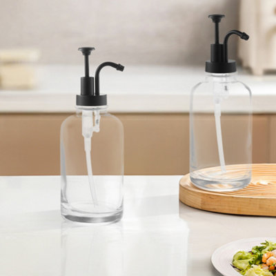 thumbnail image 2 of 2 Pack Retro Glass Syrup Dispensers, 6-Ounce Each – Perfect For Pancake Breakfasts, Diner-Style Pouring 2 of 12