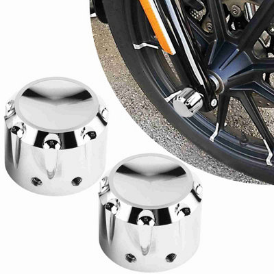 2pcs CNC Aluminum Plated Skull Nut Bolt Cover for Motorcycle Front Axle