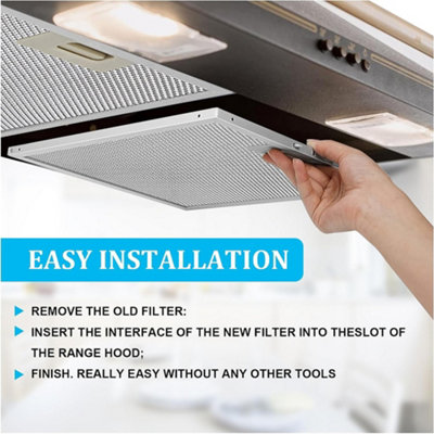 2Pcs Cooker Hood Filters Metal Mesh Extractor Vent Filter 320 x 260 mm ...