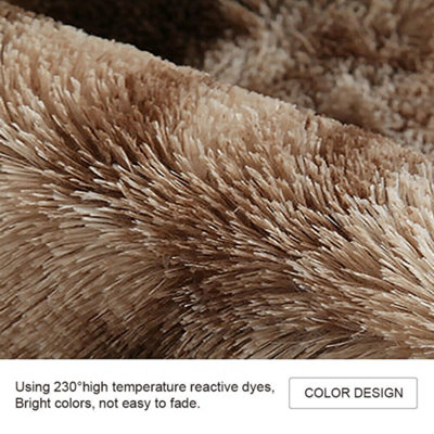 2PCS Fluffy Area Rugs Luxury Soft Non Slip Mat Living Room Decorative Floor Carpet UK