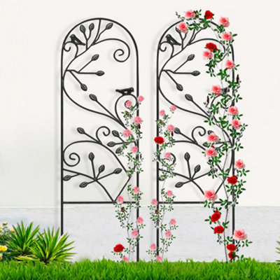 2Pcs Garden Arch Pergola Outdoor Gazebo Decoration Screwless Design Pergola For Climbing Plants