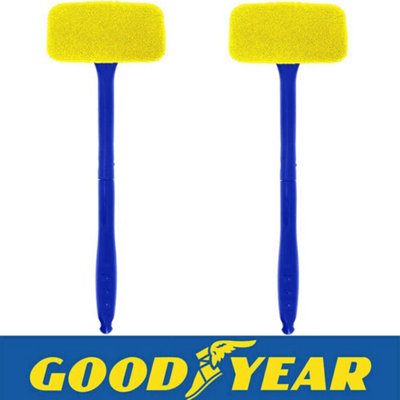 2Pcs Goodyear Windscreen Wonder Microfibre Cleaning Defogging Pad Long