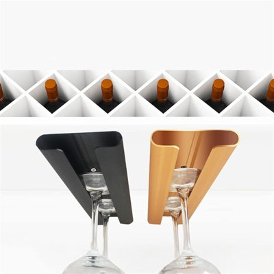 2PCS HANGING WINE CUP HOLDER RED WINE CABINET WINE GLASS SHELF HOME  CREATIVE GOBLETS HANGING UPSIDE DOWN WINE GLASS HOLDER