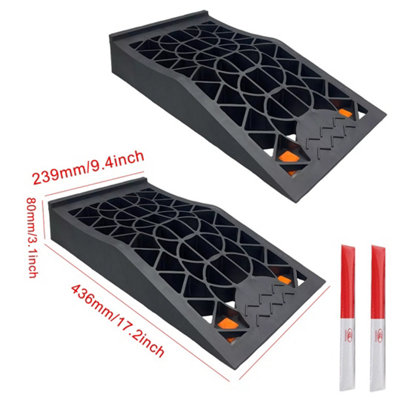 2PCS Heavy Duty Car Van Ramps 5 Ton Total Capacity Low Profile