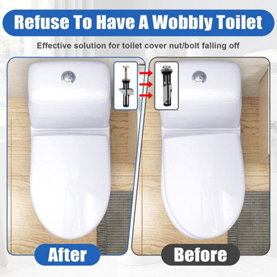 Heavy Duty Toilet Seat Fixing t Kit - Waterproof Stainless Steel Toilet Lid Screws