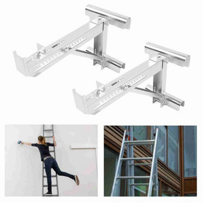 2PCS Ladder Jacks Adjustable Stabilizer Tripod Load Bearing Bracket ...
