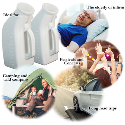 2pcs Male Urine Urinal Bottle Portable Outdoor Men Toilet Car Travel Camping - 3