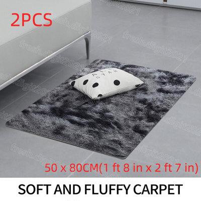 2PCS Non Slip Shaggy Rugs Super Soft Fluffy Floor Carpet Mats Bedroom Living Room UK Price Comparisons | Compare The Build