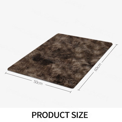 2PCS Non Slip Shaggy Rugs Super Soft Fluffy Floor Carpet Mats Bedroom Living Room