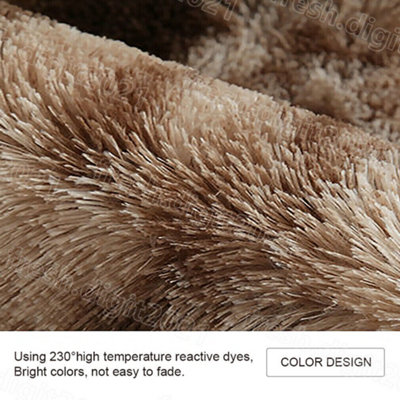 2PCS Non Slip Shaggy Rugs Super Soft Fluffy Floor Carpet Mats Bedroom Living Room - 5