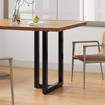 2pcs/pack Black Metal Industrial Table Legs Furniture Legs W50cm x H71cm