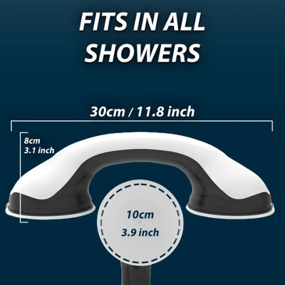 2PCS Safety Suction Grab Bar Handle Bathroom Shower Support Rail