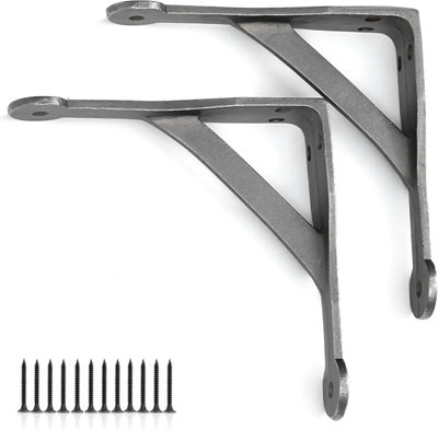 2pcs Scaffold Board Gallows Shelf Brackets 6x6 Inch Cast Iron Heavy ...