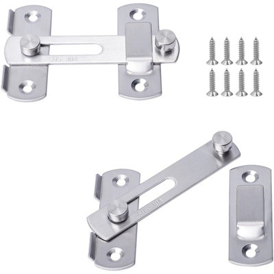 2pcs Stainless Steel Gate Latches Barn Door Lock Flip Lock Latch ...