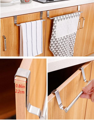 2pcs Stainless Steel Over Door Towel Rack Door Towel Racks with
