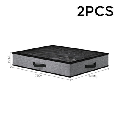2Pcs Under Bed Storage Organizers Toy Organizers and Underbed Shoes Closet Storage Solution - 9